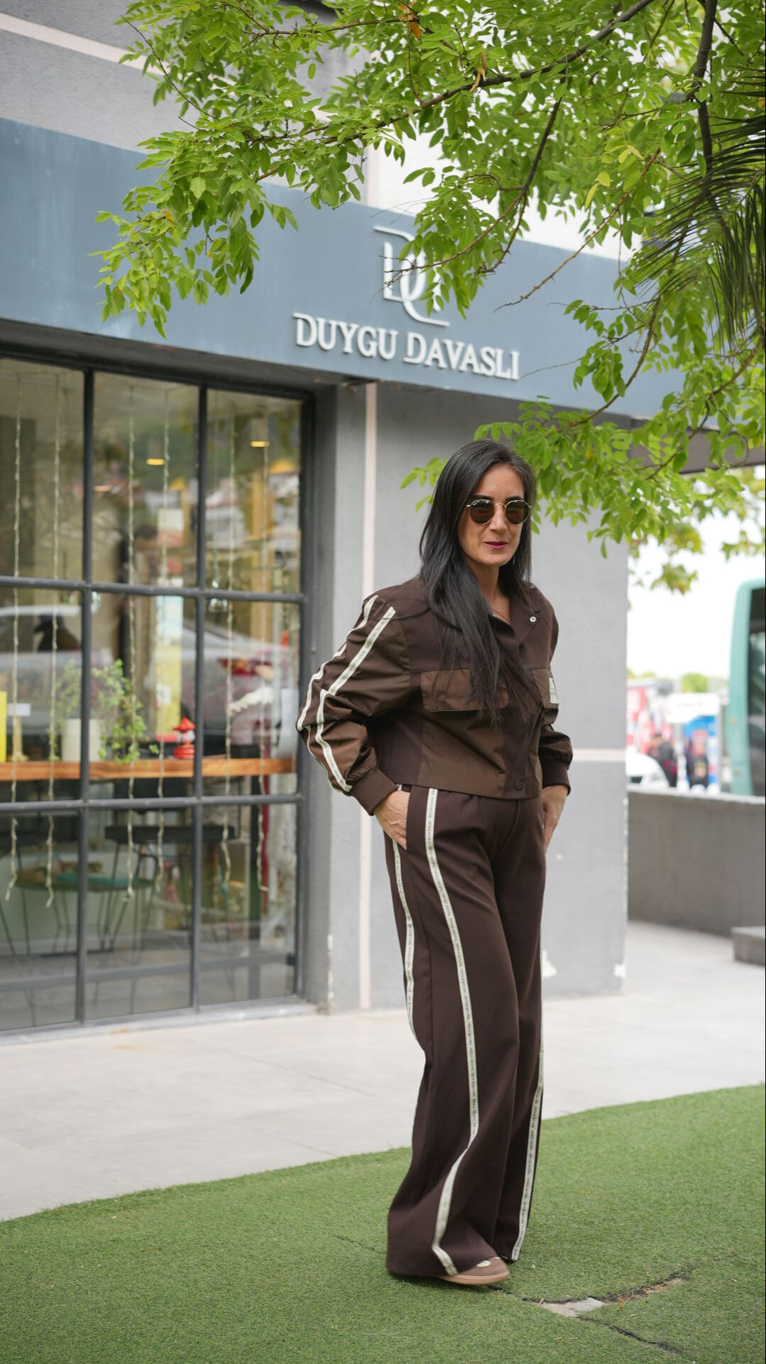 QUZU VINTAGE YANI ŞERİT DETAYLI İKİLİ TAKIM